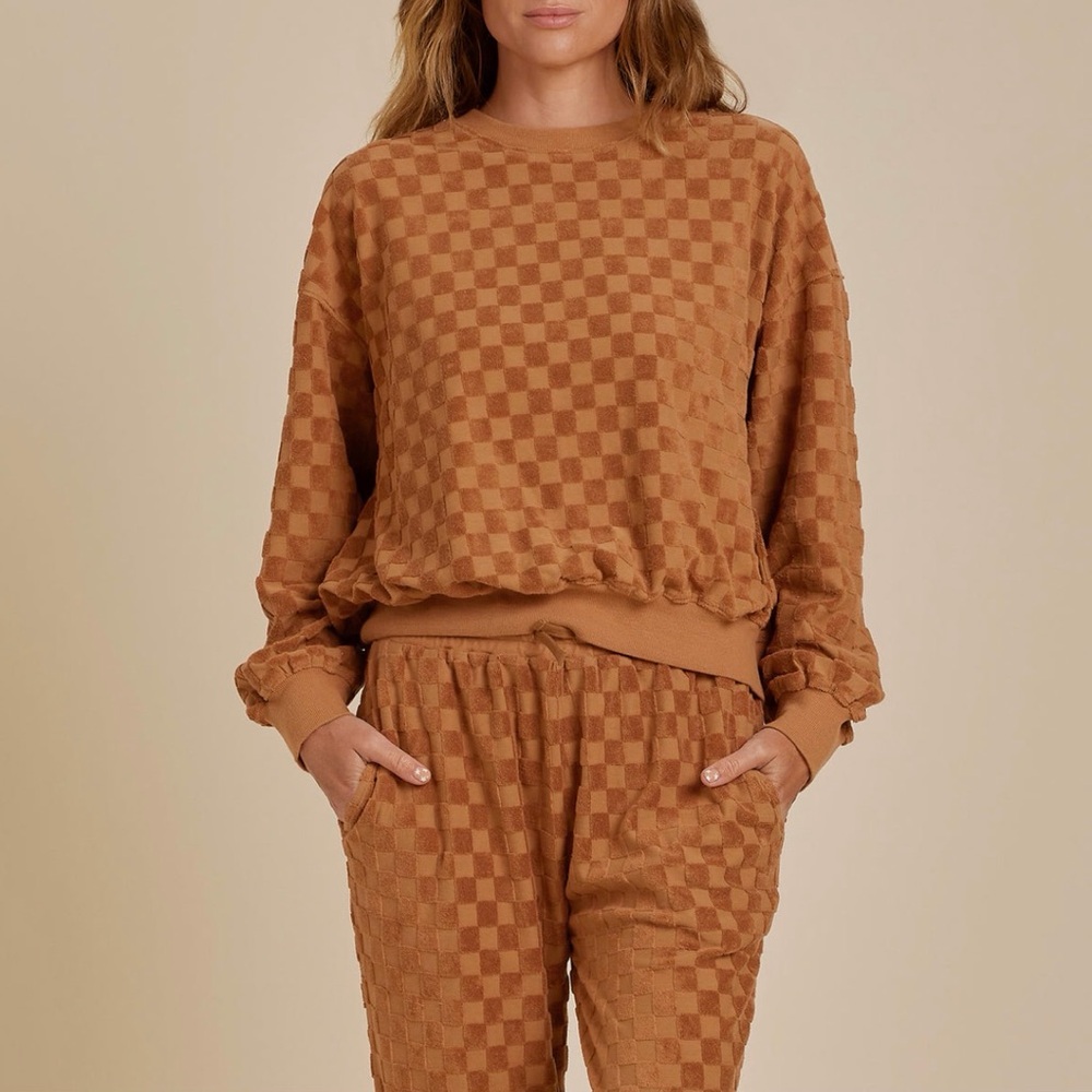Rylee and Cru Camel Check Sweater Set - Picture 4 of 4